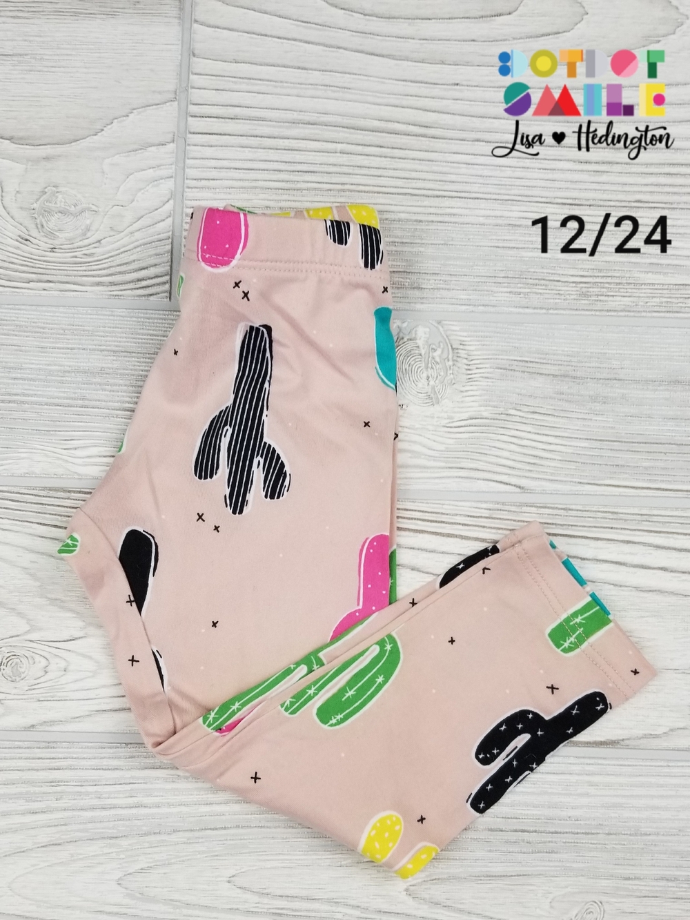 NWT DotDotSmile Cactus Print Kids Leggings- 12/24 Months